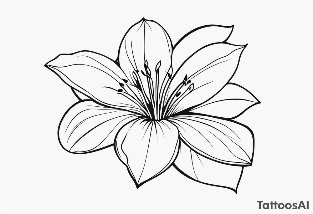 hawaiian flower tattoo idea