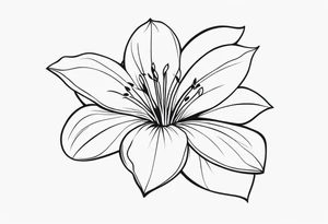 hawaiian flower tattoo idea