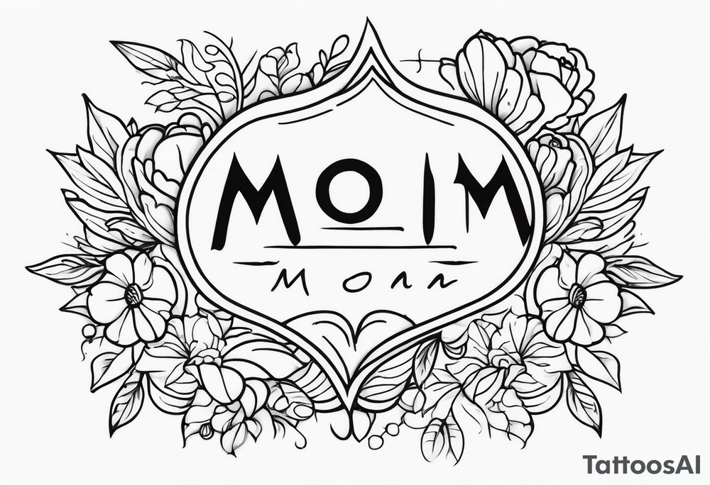 “mom” tattoo idea