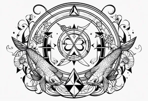 pisces and sagittarius tattoo idea