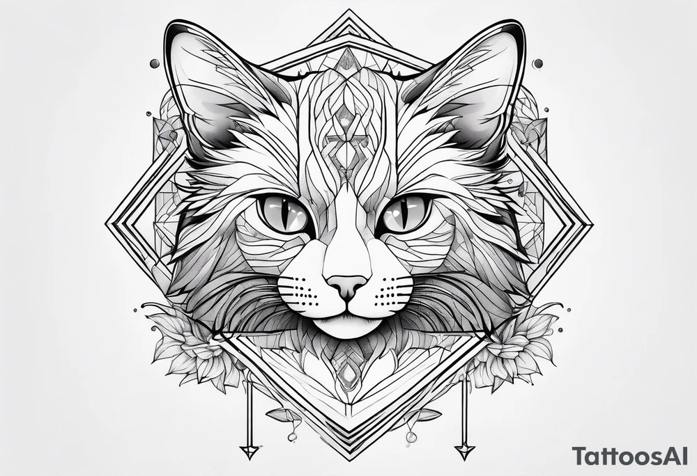 Schrodinger cat tattoo idea