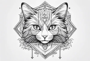 Schrodinger cat tattoo idea