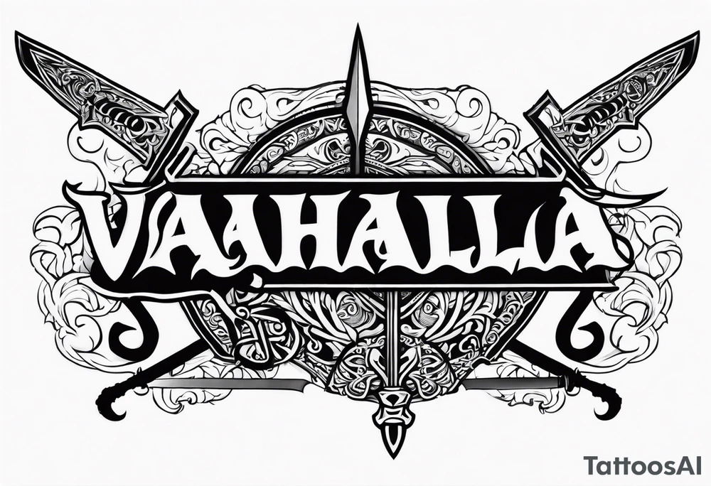 Valhalla
sword armour tattoo idea