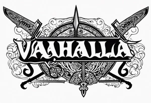 Valhalla
sword armour tattoo idea