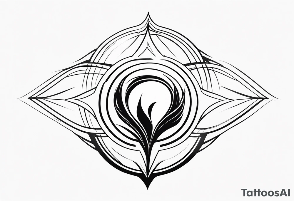 symbol of rising energy, very simplistic, for the throat area tattoo idea