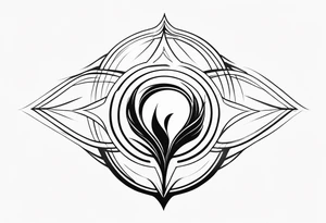 symbol of rising energy, very simplistic, for the throat area tattoo idea