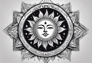 retrowave sun tattoo idea