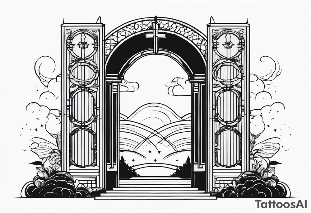 heaven gate vector tattoo idea