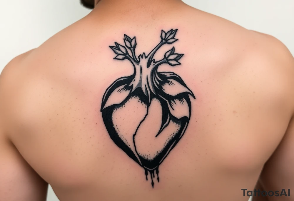 Persephone’s heart as a pomegranate tattoo idea