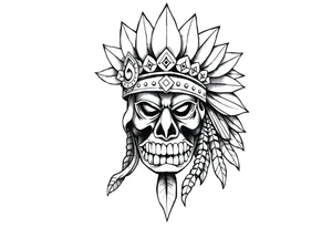 Hawaiian warrior helmet tattoo idea