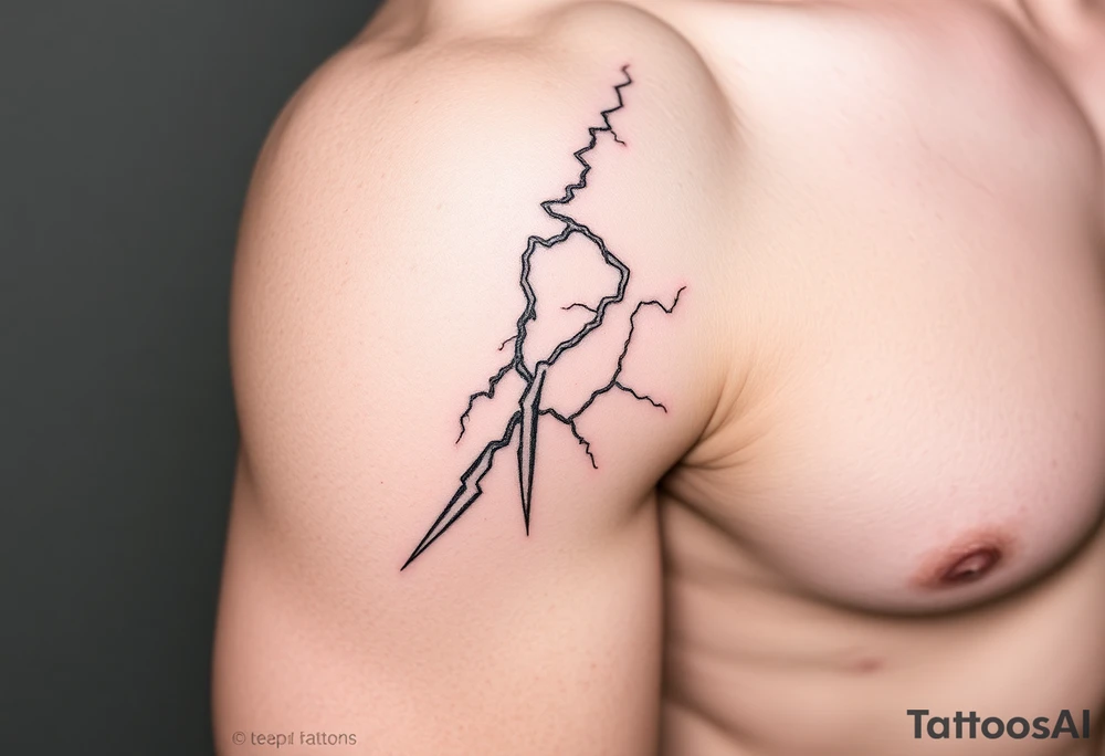 Lightning scene tattoo idea