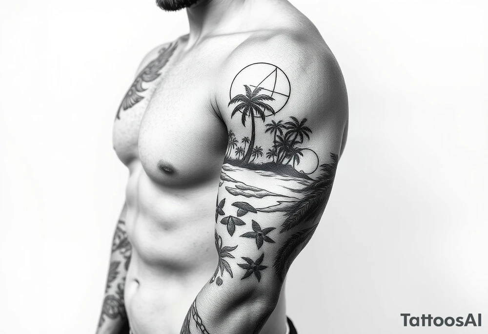 beach themed stamp tattoos tattoo idea