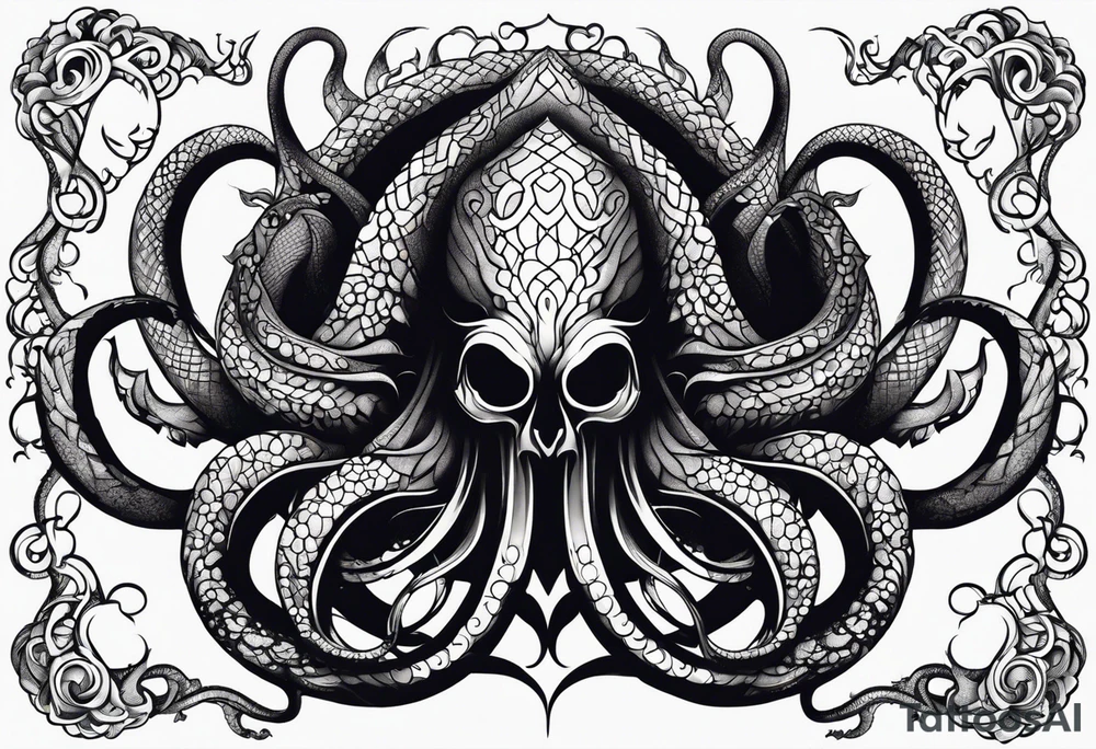 a tentacle shadow monster tattoo idea