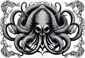 a tentacle shadow monster tattoo idea