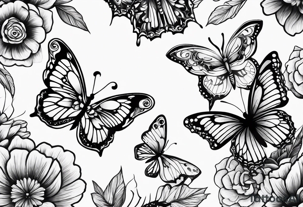 Butterflies tattoo idea