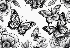 Butterflies tattoo idea