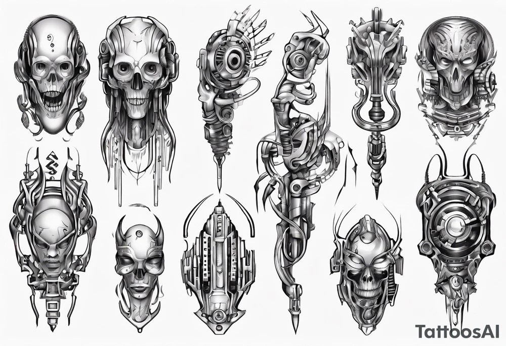 Cybernetic ass tattoo idea