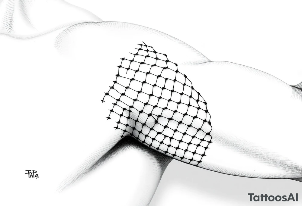 Thick sexy fishnets tattoo idea