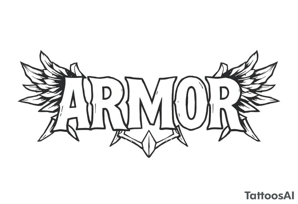 I want the word ARMOR on a banner but I want it in the same font that Rainer Beer is in tattoo idea