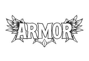 I want the word ARMOR on a banner but I want it in the same font that Rainer Beer is in tattoo idea