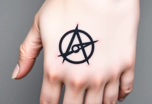 Cybersigilism tattoo of the anarchy symbol tattoo idea