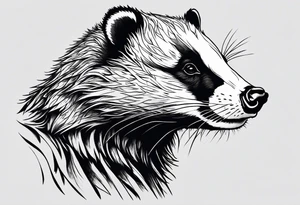 Powerful badger tattoo idea