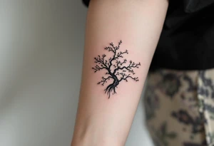 detailed dragoran (pokémon) japanese style sakura trees abstract lines dark/rough aesthetic tattoo idea