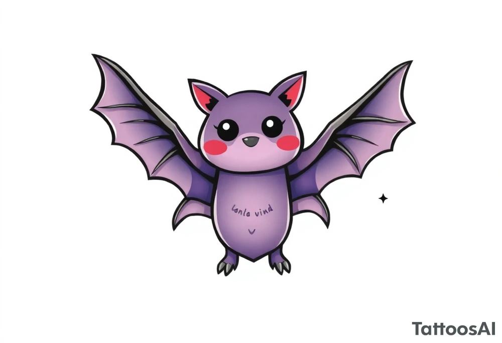 10 cute bats tattoo idea