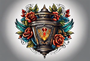 chest tattoo outdoors tattoo idea