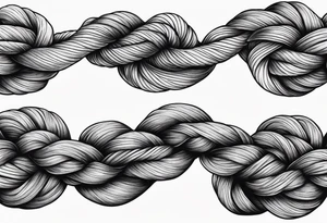 Rope knots twisting in a line tattoo idea