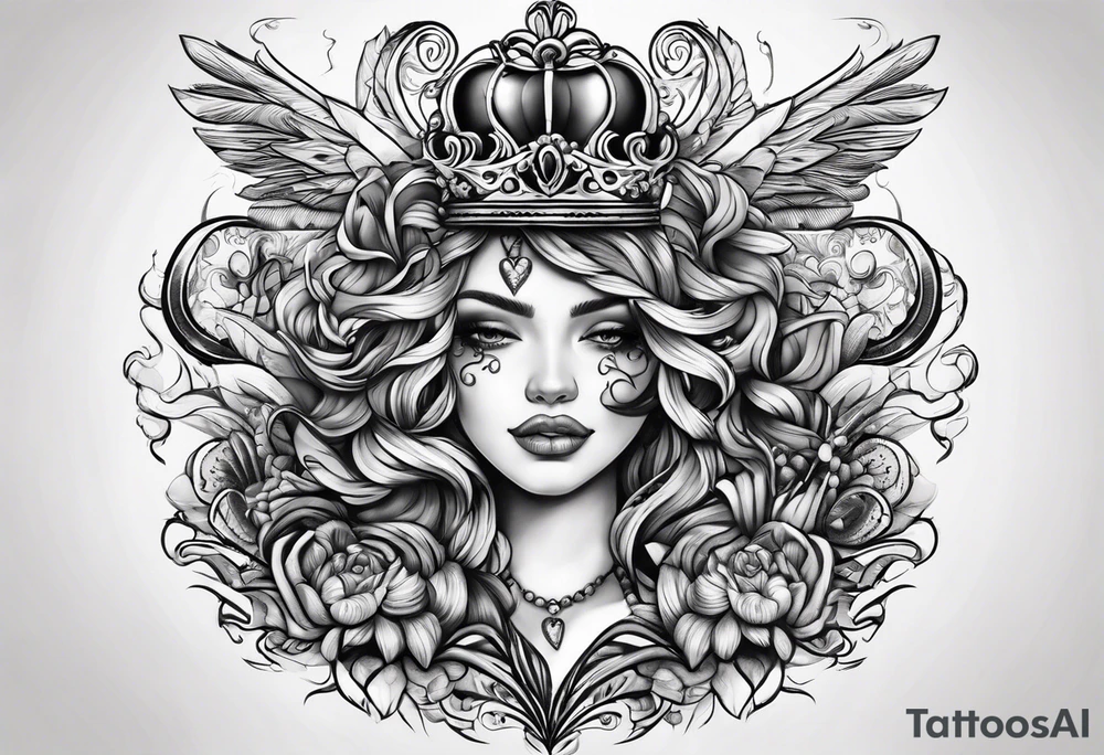corazon con la playa tattoo idea
