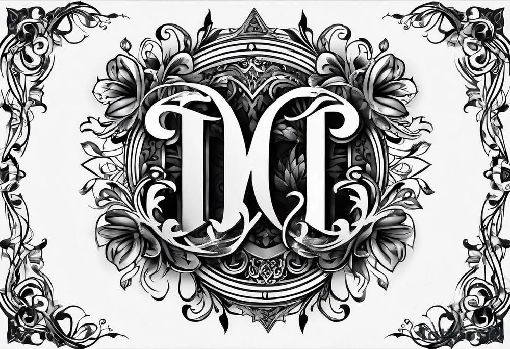 Coool image of initials “DgbIII” tattoo idea