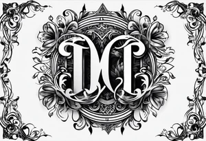 Coool image of initials “DgbIII” tattoo idea