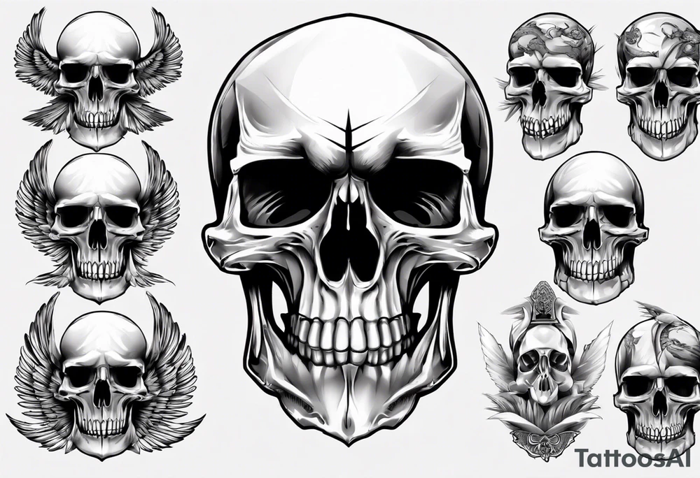 condor skull tattoo idea