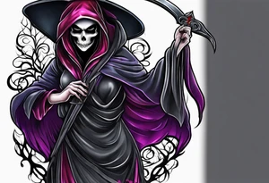 lady grim reaper tattoo idea