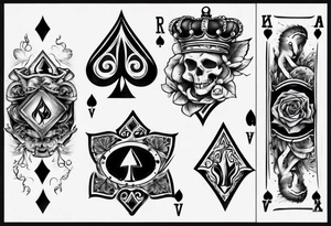 royal flush tattoo idea