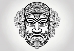 Polynesian chin tattoo tattoo idea