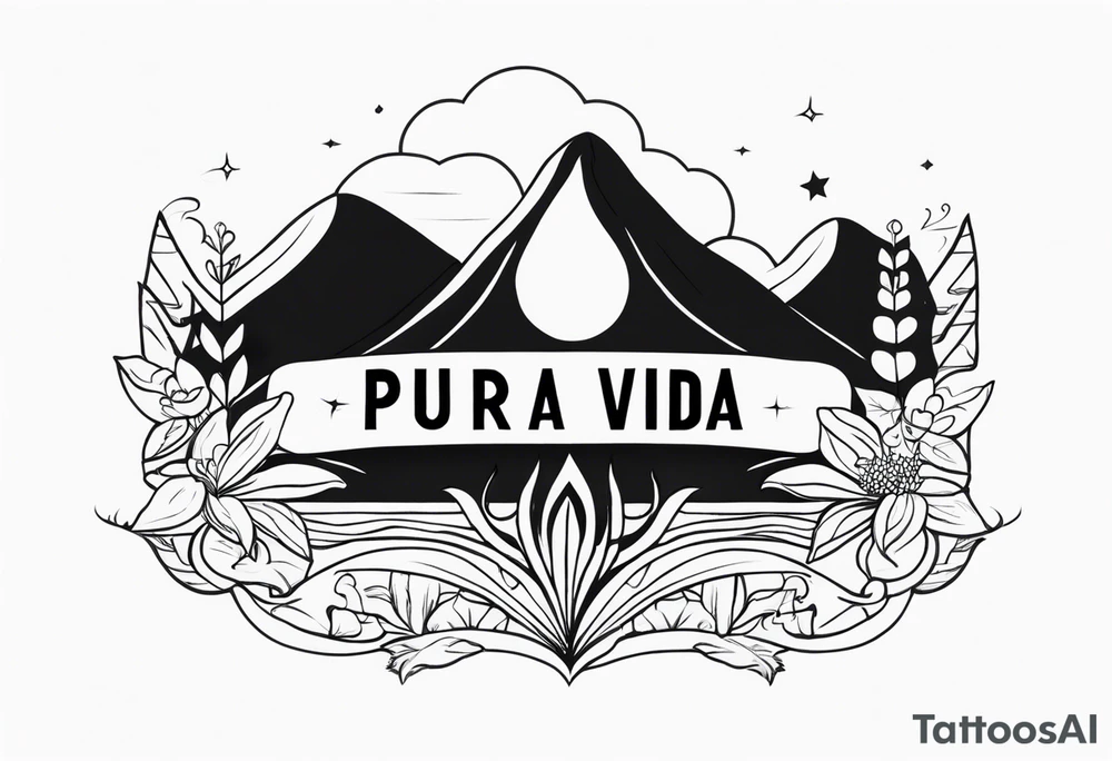 “Pura vida” just as a word tattoo idea