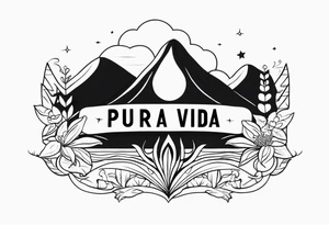 “Pura vida” just as a word tattoo idea
