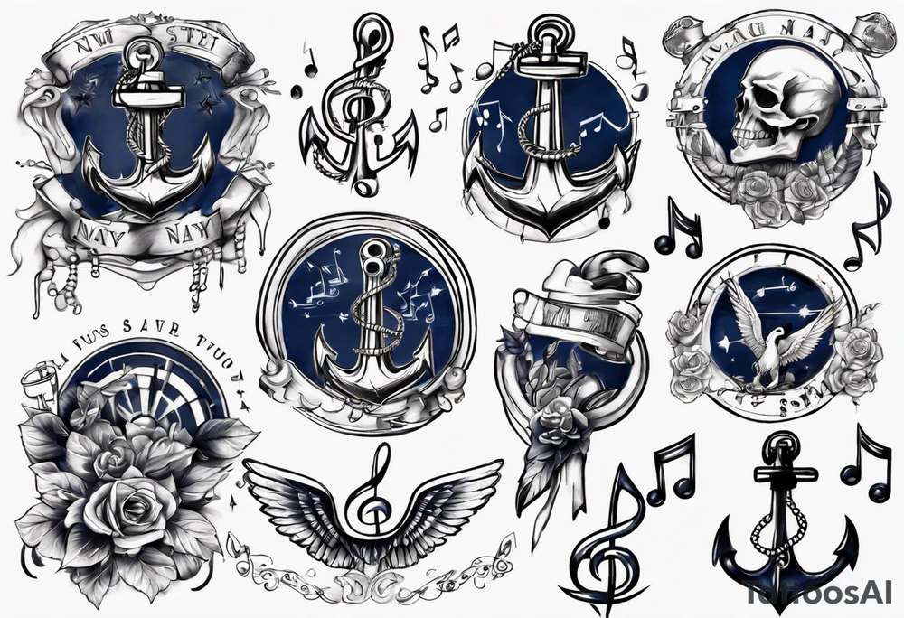 navy
music tattoo idea
