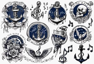 navy
music tattoo idea