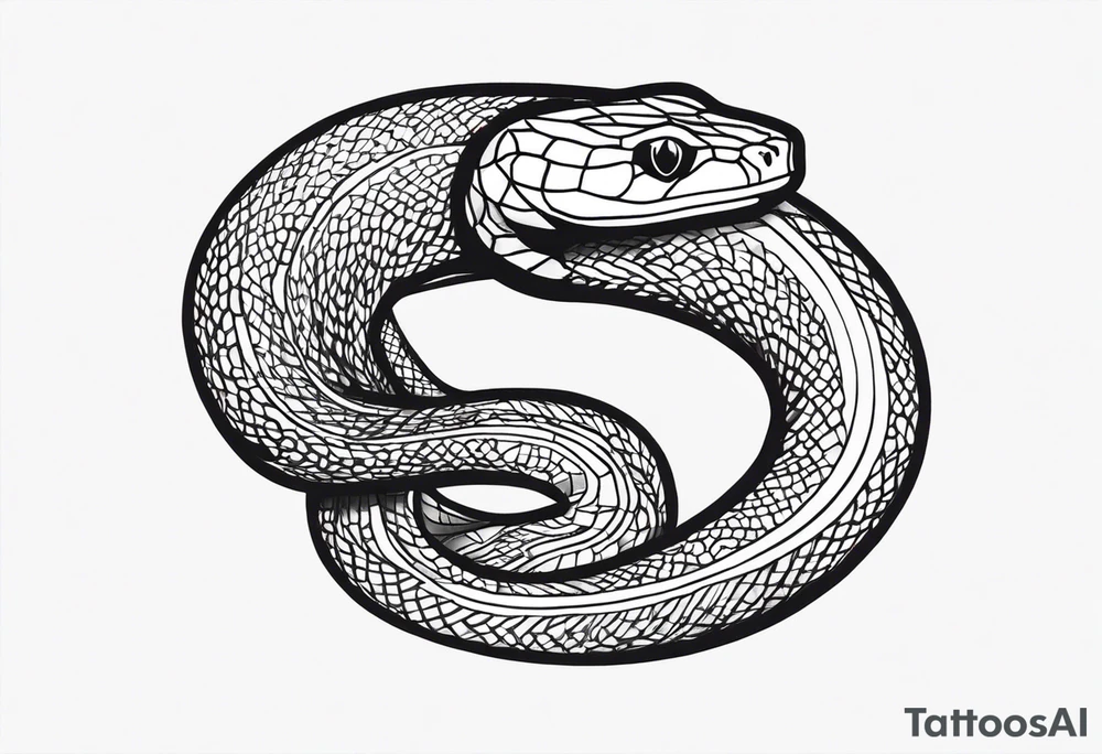snake fast slithering from above simple tattoo idea