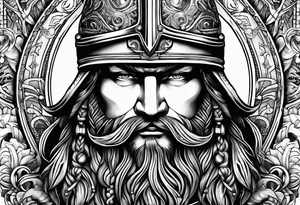 The number 64 in the style of a US Navy hull number with a viking helmet tattoo idea