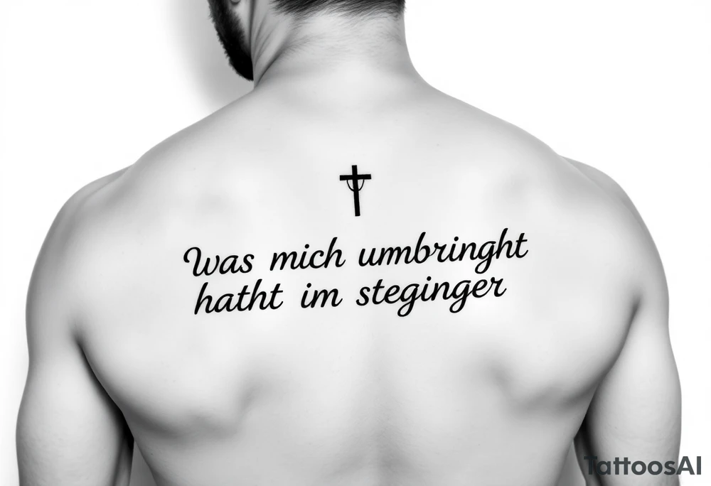 was mich nicht umbringt macht mich stärker back tatto tattoo idea