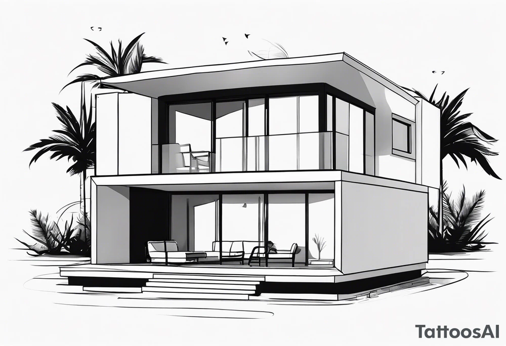 casa em chamas tattoo idea