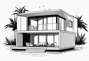 casa em chamas tattoo idea
