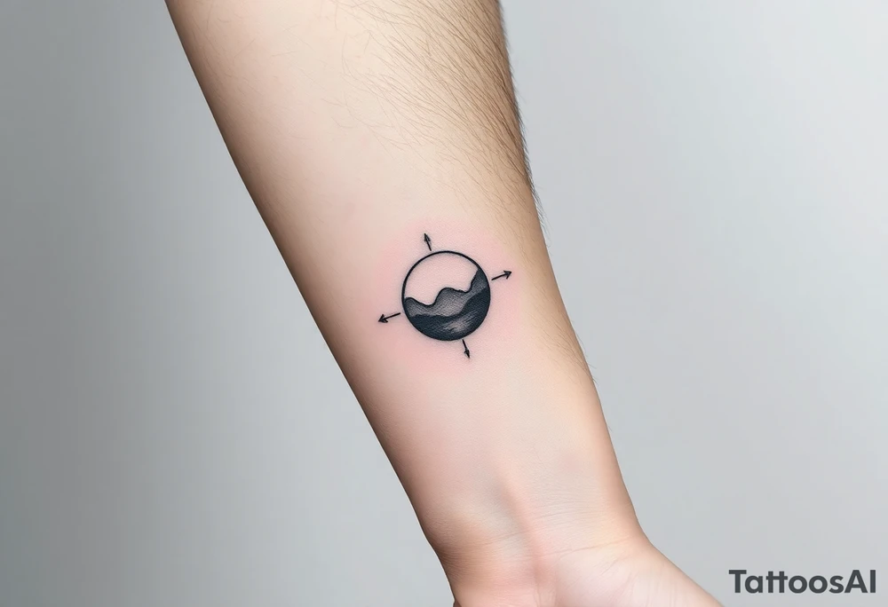 Forearm tattoo for a man using the name “Tatayana” Starting from the wrist, stretching to the elbow with the sun and moon tattoo idea