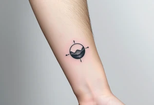 Forearm tattoo for a man using the name “Tatayana” Starting from the wrist, stretching to the elbow with the sun and moon tattoo idea