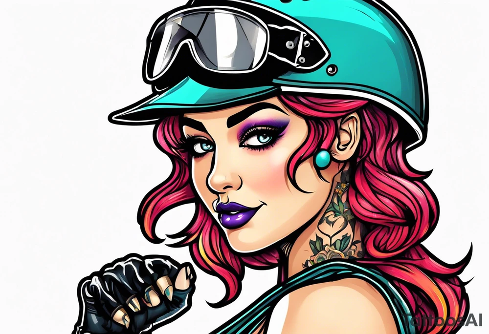 Roller derby girl tattoo idea