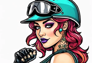 Roller derby girl tattoo idea